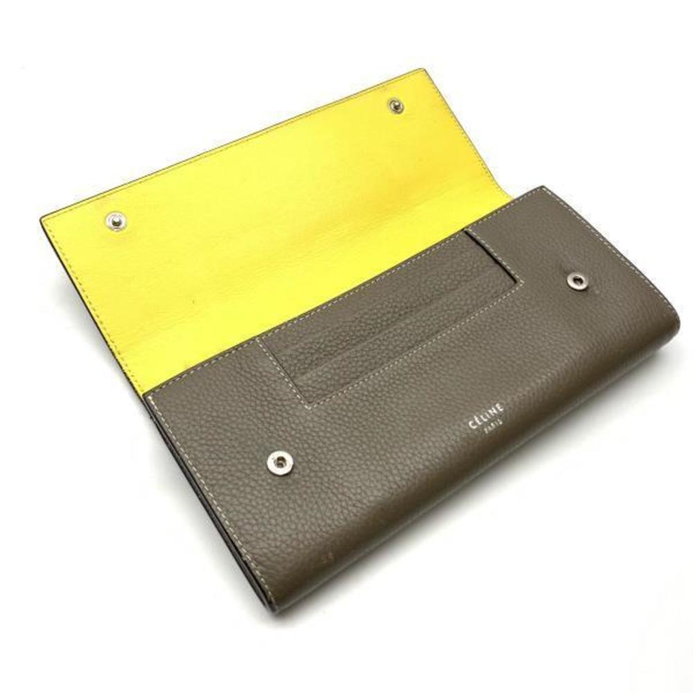 Celine Flap Leather Multi-Function Long Wallet Gr… - image 5